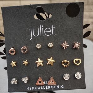 2/$10 Juliet Hypoallergenic Earrings 9 Piece Set